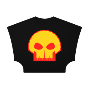 skull shell women's cropped dolman t shirt